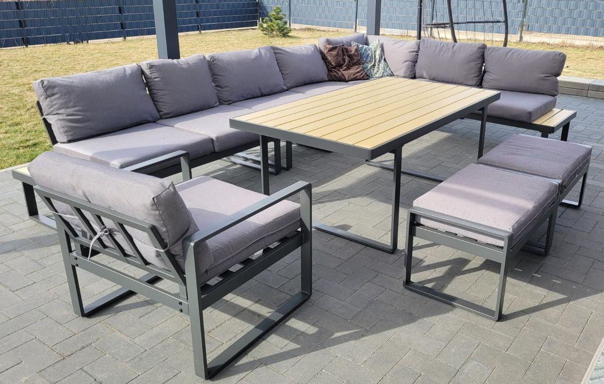 Duży zestaw Panaon Corner z fotelem i pufami